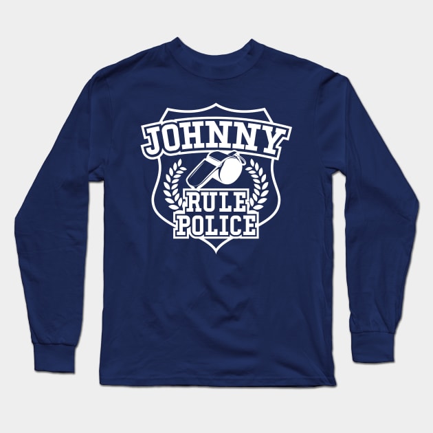 Johnny Rule Police Long Sleeve T-Shirt by datraceman